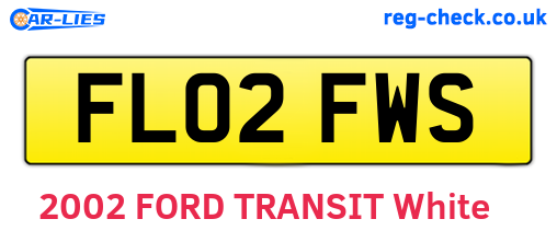 FL02FWS are the vehicle registration plates.
