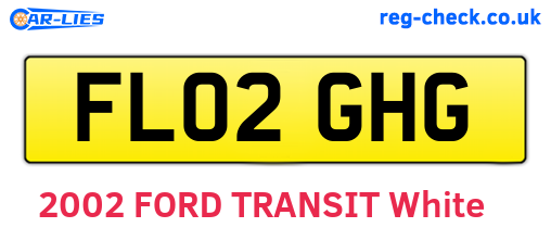 FL02GHG are the vehicle registration plates.