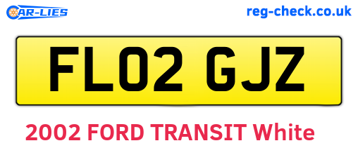 FL02GJZ are the vehicle registration plates.