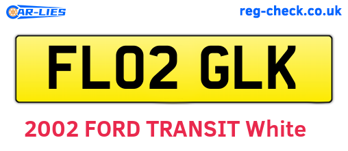 FL02GLK are the vehicle registration plates.