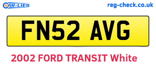 FN52AVG are the vehicle registration plates.