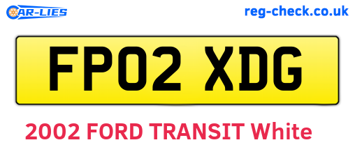 FP02XDG are the vehicle registration plates.