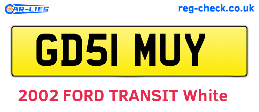 GD51MUY are the vehicle registration plates.