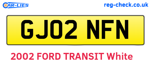 GJ02NFN are the vehicle registration plates.