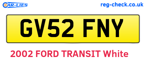 GV52FNY are the vehicle registration plates.