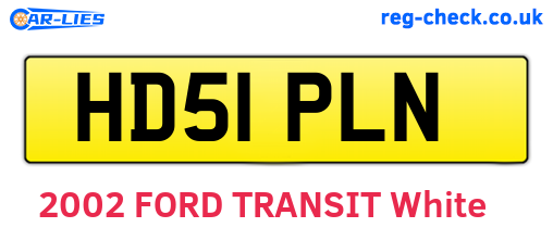 HD51PLN are the vehicle registration plates.