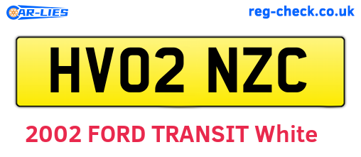 HV02NZC are the vehicle registration plates.
