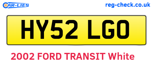HY52LGO are the vehicle registration plates.