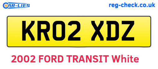 KR02XDZ are the vehicle registration plates.