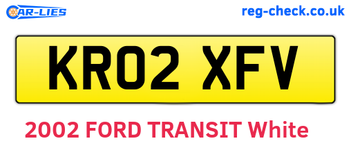 KR02XFV are the vehicle registration plates.