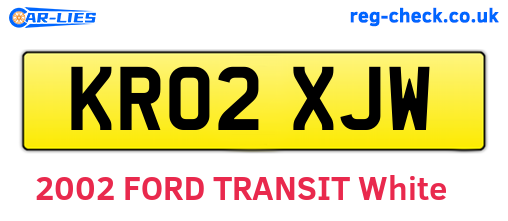 KR02XJW are the vehicle registration plates.