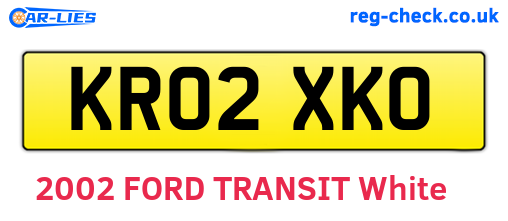 KR02XKO are the vehicle registration plates.