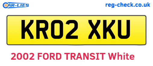 KR02XKU are the vehicle registration plates.