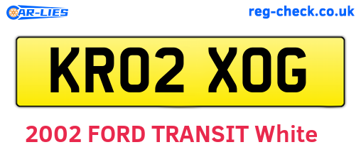 KR02XOG are the vehicle registration plates.