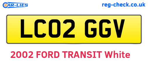 LC02GGV are the vehicle registration plates.