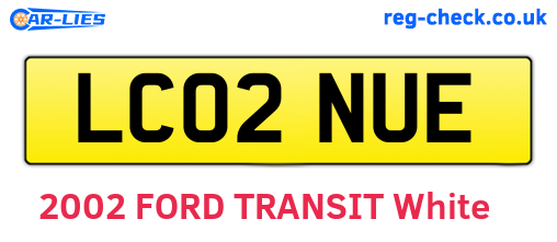 LC02NUE are the vehicle registration plates.