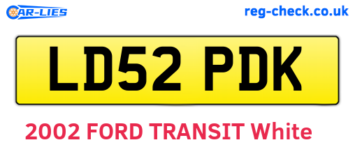 LD52PDK are the vehicle registration plates.