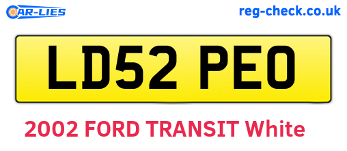 LD52PEO are the vehicle registration plates.