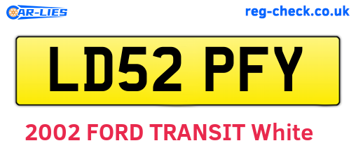 LD52PFY are the vehicle registration plates.