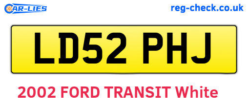 LD52PHJ are the vehicle registration plates.