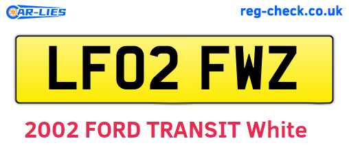 LF02FWZ are the vehicle registration plates.