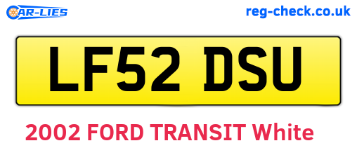 LF52DSU are the vehicle registration plates.
