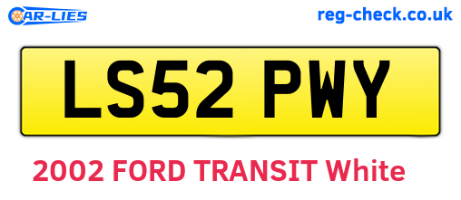 LS52PWY are the vehicle registration plates.