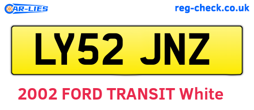 LY52JNZ are the vehicle registration plates.