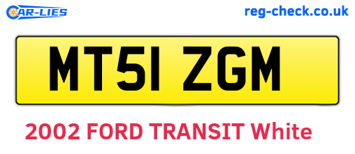 MT51ZGM are the vehicle registration plates.