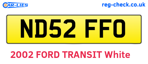 ND52FFO are the vehicle registration plates.