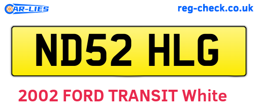 ND52HLG are the vehicle registration plates.