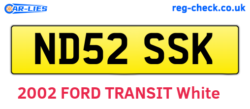 ND52SSK are the vehicle registration plates.