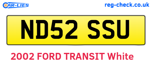 ND52SSU are the vehicle registration plates.