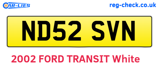 ND52SVN are the vehicle registration plates.