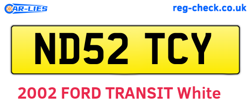 ND52TCY are the vehicle registration plates.