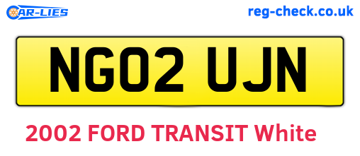 NG02UJN are the vehicle registration plates.