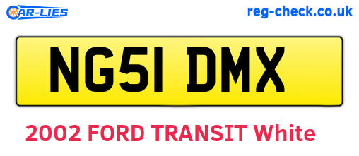 NG51DMX are the vehicle registration plates.
