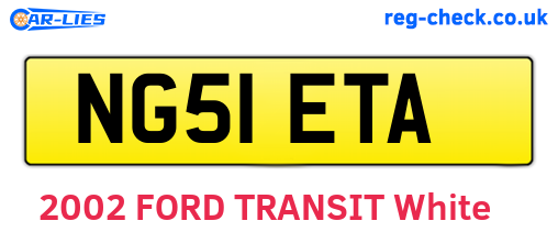 NG51ETA are the vehicle registration plates.