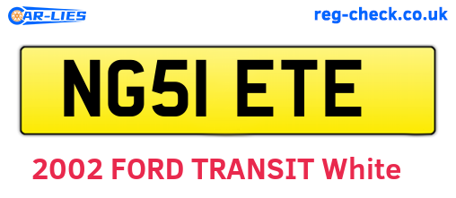 NG51ETE are the vehicle registration plates.