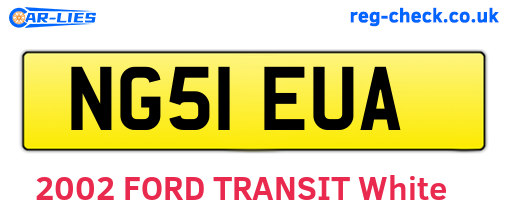 NG51EUA are the vehicle registration plates.