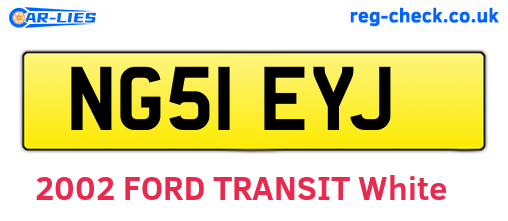 NG51EYJ are the vehicle registration plates.