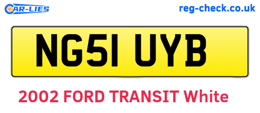 NG51UYB are the vehicle registration plates.