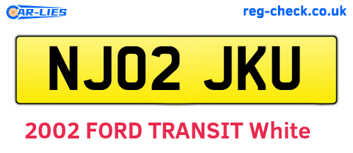 NJ02JKU are the vehicle registration plates.