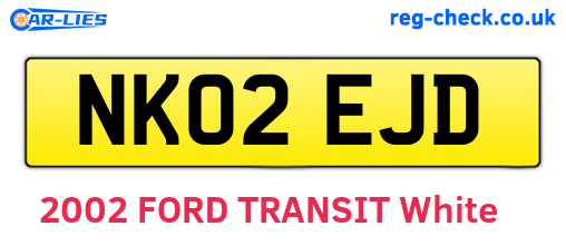 NK02EJD are the vehicle registration plates.