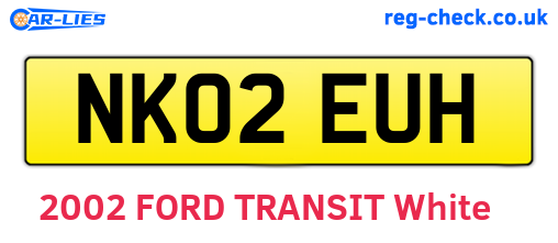 NK02EUH are the vehicle registration plates.