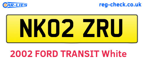 NK02ZRU are the vehicle registration plates.
