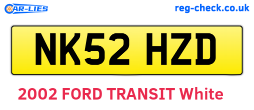 NK52HZD are the vehicle registration plates.