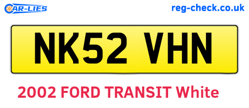 NK52VHN are the vehicle registration plates.