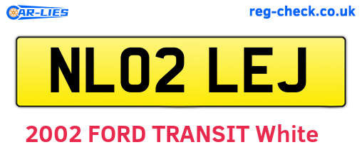NL02LEJ are the vehicle registration plates.