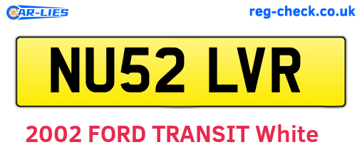 NU52LVR are the vehicle registration plates.